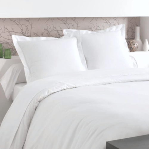 Tissco fournisseur linge de lit hôtel qualité professionnelle housse de couette polycoton blanc