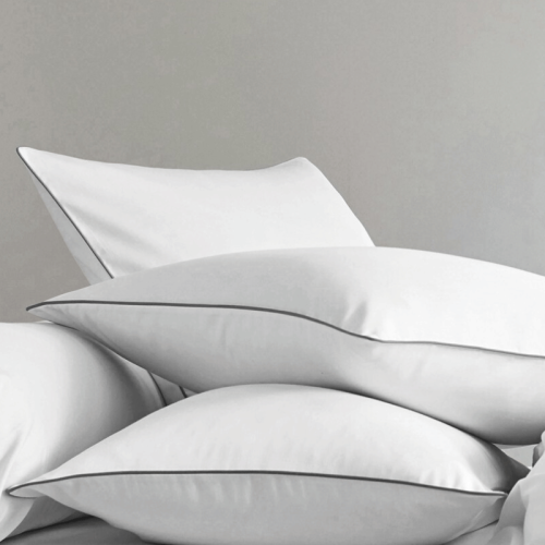 Tissco fournisseur linge de lit hôtel qualité professionnelle taie d'oreiller avec passepoil personnalisation polycoton