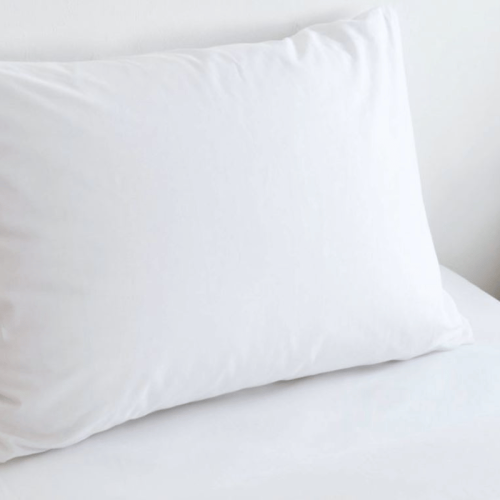 Tissco fournisseur linge de lit hôtel qualité professionnelle taie d'oreiller forme sac polycoton blanc