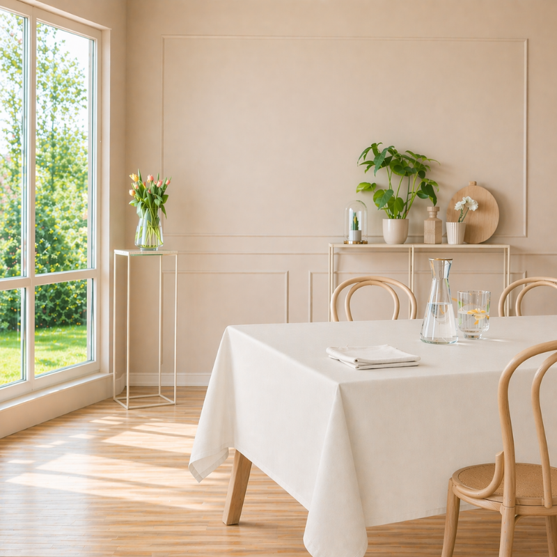 tissco nappe sur-mesure serviette de table set de table made In France qualité professionnelle gamme brugges coloris nacre 04