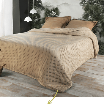 Tissco fournisseur de jeté de lit pour hôtel gamme pompon coloris sable Tissco fournisseur de jeté de lit pour hôtel gamme pompon coloris sable