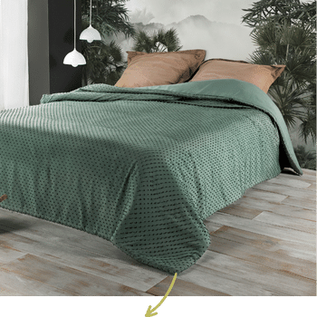 Tissco fournisseur de jeté de lit pour hôtel gamme pompon coloris vert sapin Tissco fournisseur de jeté de lit pour hôtel gamme pompon coloris vert sapin
