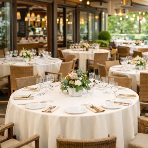 Tissco nappe restaurant sur-mesure serviette de table set de table made In France qualité professionnelle gamme milan coloris naturel 11