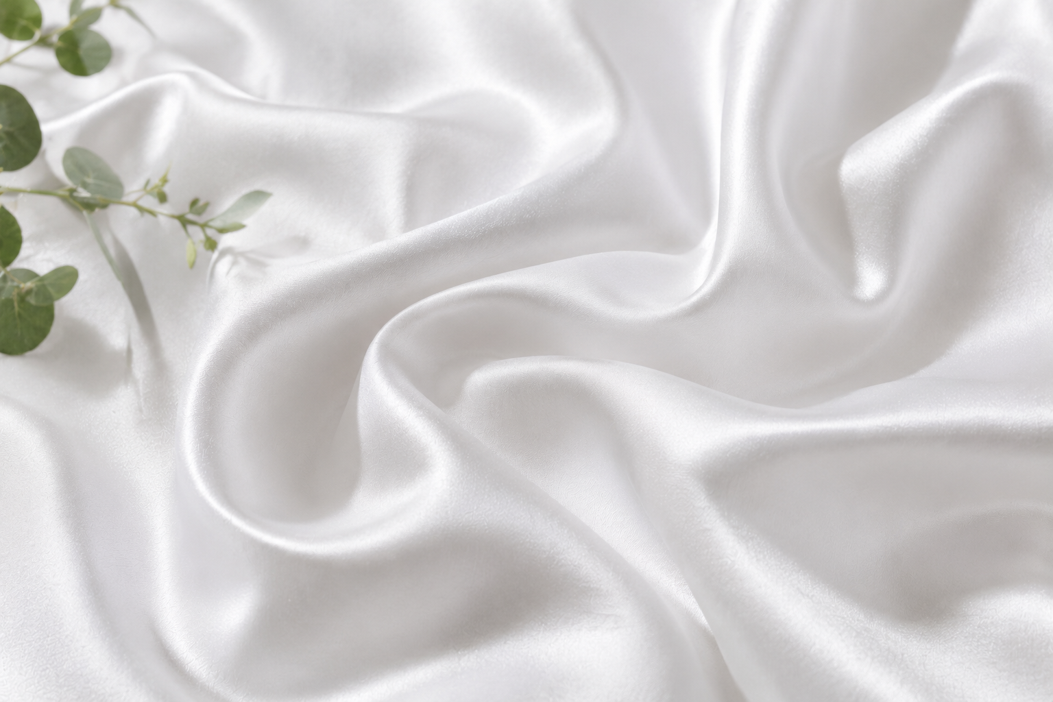 Linge de lit en satin de coton coloris blanc