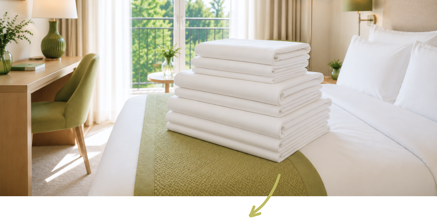 Linge de lit professionnel en polycoton blanc pour hotel coloris blanc