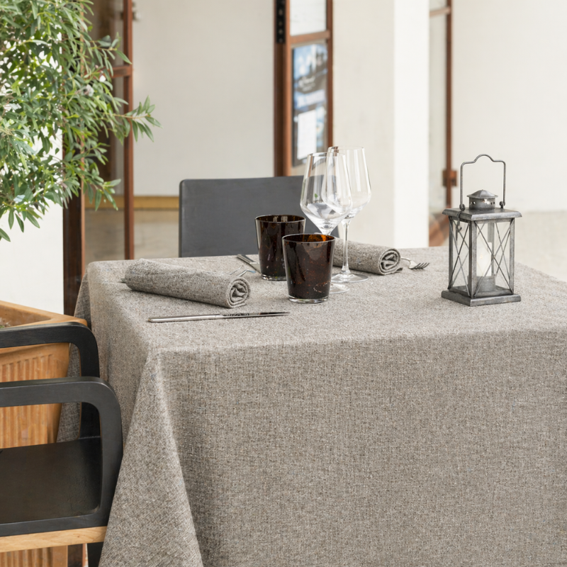 tissco nappe sur-mesure serviette de table set de table made In France qualité professionnelle gamme elga coloris lin 81